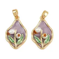 Brass Enamel Pendants