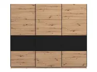 Šatní skříň s posuvnými dveřmi 270 nathan - dub artisan/černá