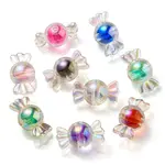 UV Plating Rainbow Iridescent Acrylic Beads