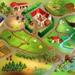 Dětský koberec farma 3d - 100x150cm