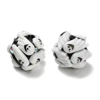 Halloween Theme Polymer Clay Rhinestone Beads with Resin