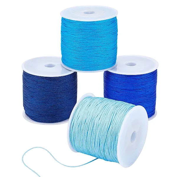 4 Rolls 4 Colors Nylon Thread Nylon String for Beading Jewelry Making