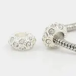 Alloy Rhinestone European Beads