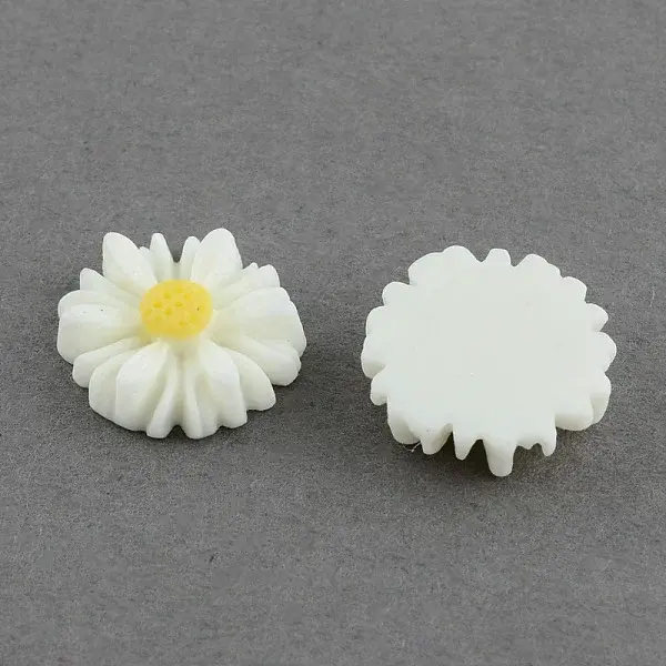 Flatback Hair & Costume Accessories Ornaments Resin Flower Daisy Cabochons