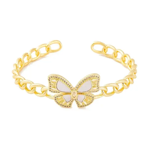 Brass Micro Pave Clear Cubic Zirconia Open Cuff Bangles for Women