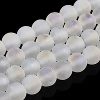 Transparent Frosted Glass Bead Strands