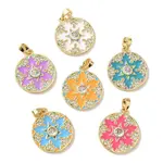 Brass Micro Pave Cubic Zirconia Pendants