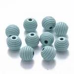 Painted Natural Wood Beehive Beads