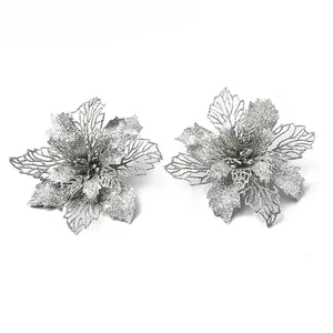Plastic Glitter Artificial Flower