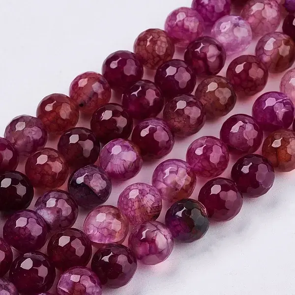 Natural Agate Round Beads Strand