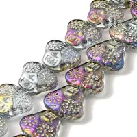 Transparent Electroplate Glass Beads Strands