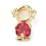 Brass Micro Pave Cubic Zirconia Pendants