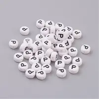 Acrylic Horizontal Hole Letter Beads