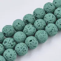 Spray Painted Natural Lava Rock Beads Strands