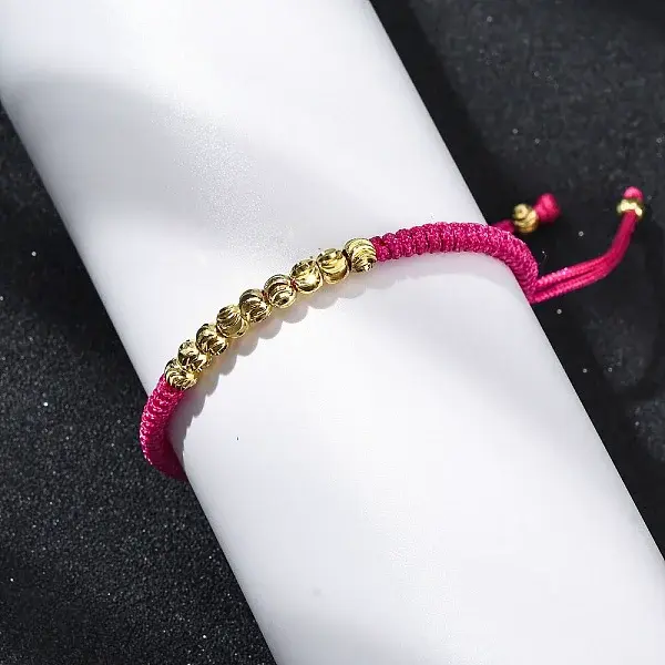 Polyester Cord Braided Bead Bracelets for Women