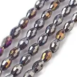 Transparent Electroplate Glass Beads Strands