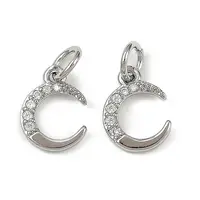 Brass Micro Pave Cubic Zirconia Pendants