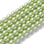 Eco-Friendly Dyed  Glass Pearl Round Bead Strands