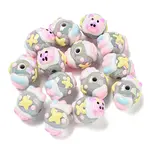 Hand Painted Acrylic with Enamel Beads