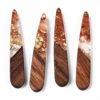 Transparent Resin & Walnut Wood Pendants