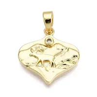Brass Micro Pave Cubic Zirconia Pendants