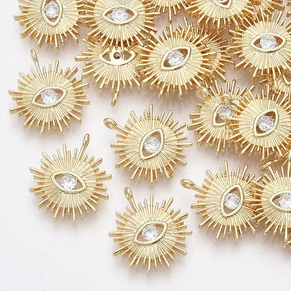 Brass Cubic Zirconia Pendants