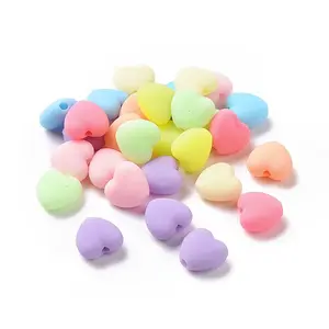 Rubberized Style Acrylic Beads