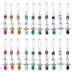 20Pcs 10 Colors Glass & Alloy Angel Brooch