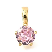 Brass Micro Pave Cubic Zirconia Charms