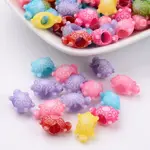 Large Hole Opaque Craft Style Acrylic Tortoise European Beads