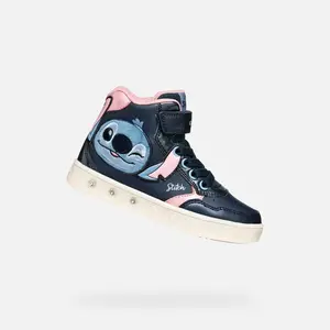 Dark Blue Girls Geox Skylin Sneakers - Girls