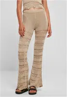 Women's flared crochet leggings made of soft seagrass