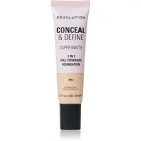 Revolution Conceal & Define matující make-up odstín F3N 23 ml