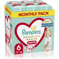Pampers Premium Care Pants Monthly Pack Size 6 jednorázové plenkové kalhotky 13-19 kg 93 ks