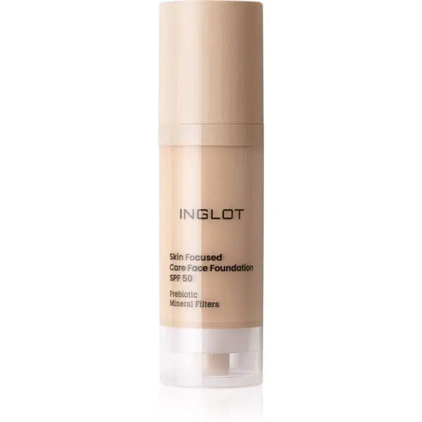 Inglot Skin Focused Care Face Foundation SPF 50 krycí make-up SPF 50 odstín 302 Ivory Beige 30 ml
