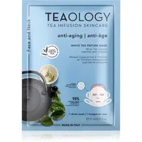 Teaology White Tea Peptide Mask plátýnková maska pro intenzivní vypnutí a rozjasnění pleti 21 ml