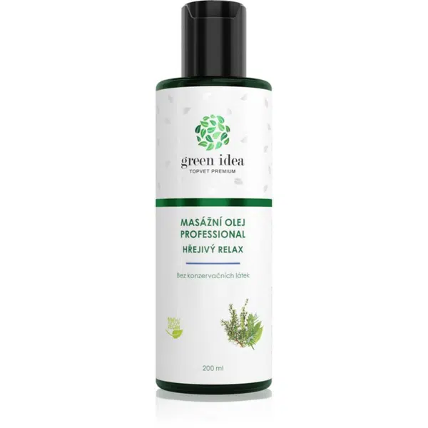 Green Idea Masážní olej hřejivý relax masážní olej 200 ml
