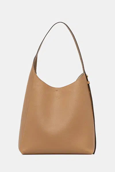 Kožená kabelka Tory Burch Romy Hobo béžová barva, 170964-227