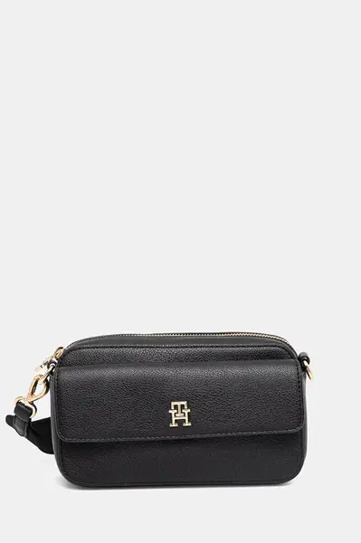 Kabelka Tommy Hilfiger černá barva, AW0AW17455