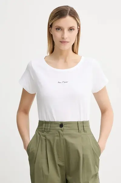 Bavlněné tričko Marc O'Polo dámské, bílá barva, 506206751431