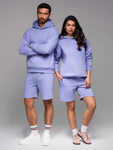 Ombre UNISEX sweatshirt set hoodie + athleisure shorts