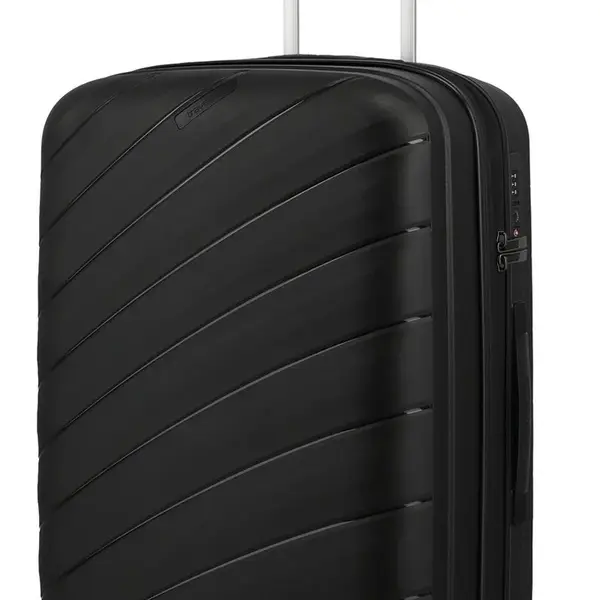 Střední skořepinový kufr na kolečkách Travelite Burano M Black
