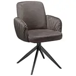 Moderano ŽIDLE S PODRUČKAMI, železo, samet, černá, šedavě hnědá