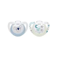 NUK Dudlík Star Den & Noc, SI,V1 (0-6m.) 2 ks box kluk