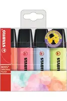 Sada zvýrazňovačů Stabilo Boss Original – 4ks Pastel