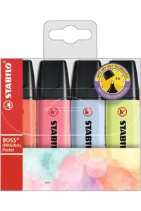 Sada zvýrazňovačů Stabilo Boss Original – 4ks Pastel