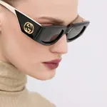 Sluneční brýle Gucci dámské, černá barva, GG1664S
