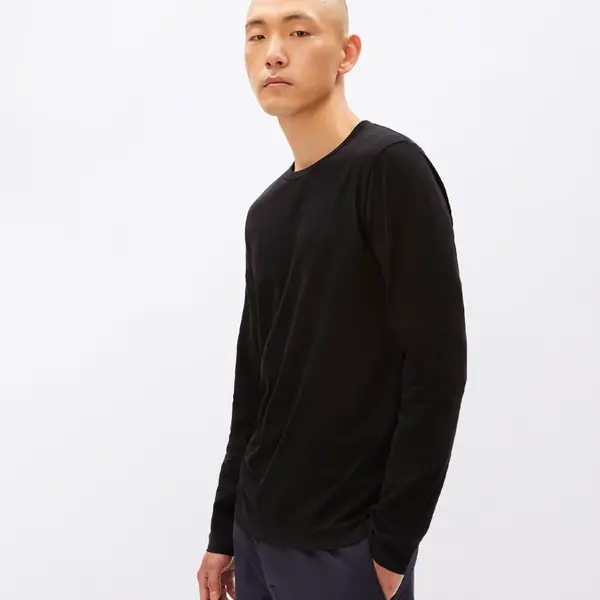 Tričko Armedangels Jaames Longsleeve 105 black