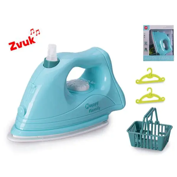 Žehlička 16cm na baterie se světlem a zvukem a doplňky