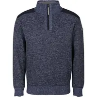PROGRESS LOFOTEN Pánský svetr s krátkým zipem, tmavě modrá, velikost